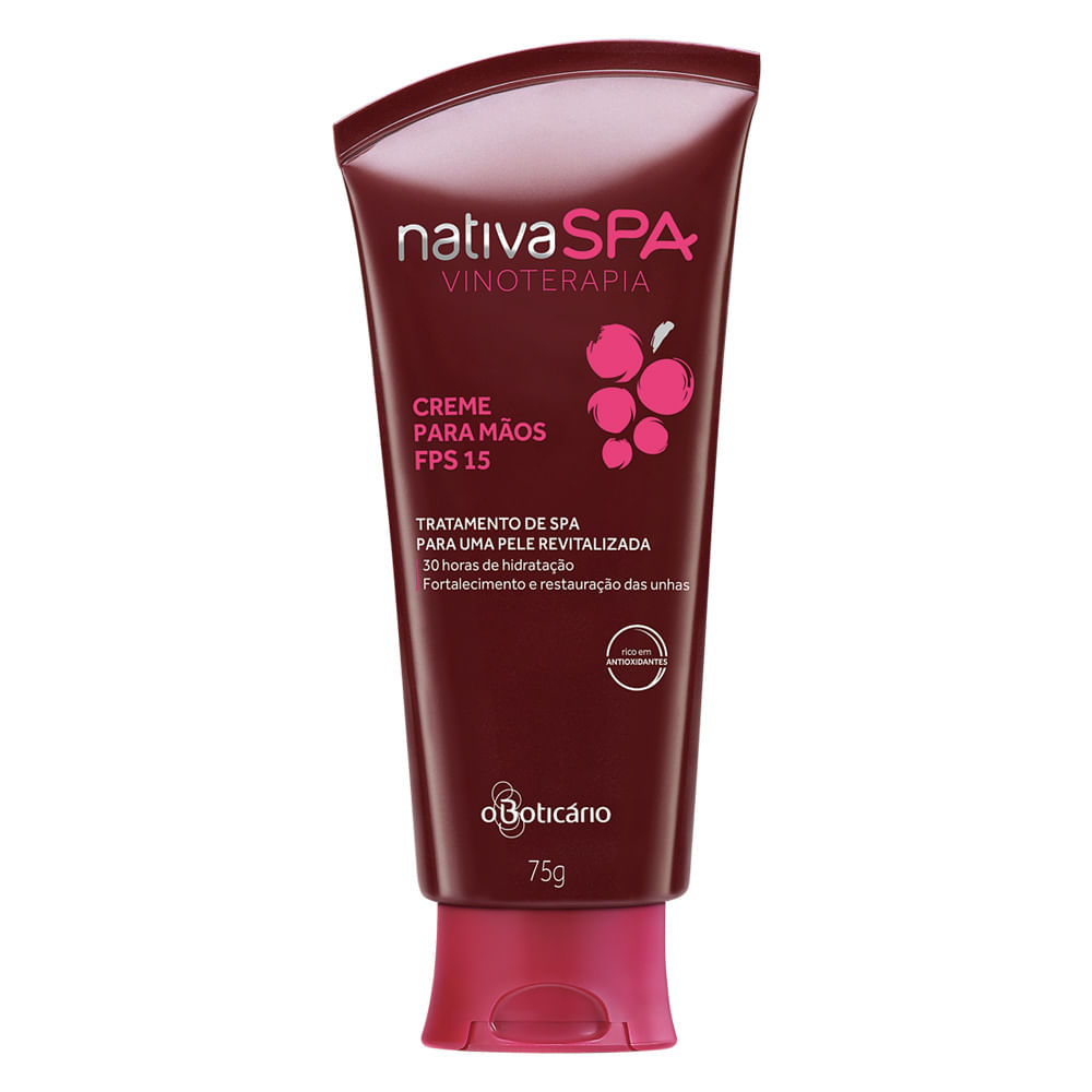 Nativa SPA Creme Desodorante para Mãos FPS15 Vinoterapia, 75g - comprar online