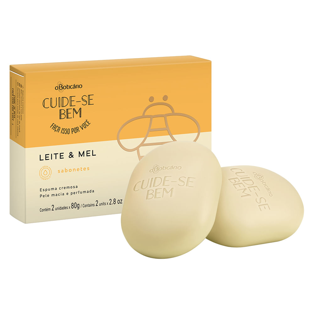 Cuide-se Bem Leite e Mel Sabonete em Barra, 2 unidades de 80g - comprar online Cuide-se Bem Leite e Mel Sabonete em Barra, 2 unidades de 80g - comprar online