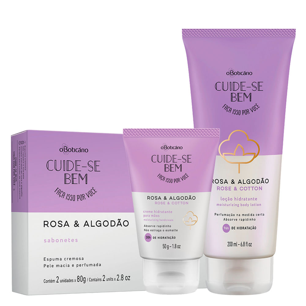 Combo Básico Rosa e Algodão - comprar online Combo Básico Rosa e Algodão - comprar online