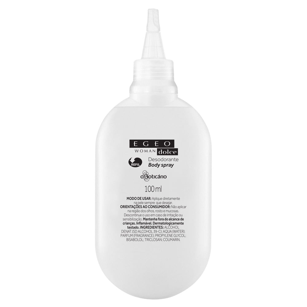 Refil Egeo Dolce Desodorante Body Spray, 100ml - comprar online Refil Egeo Dolce Desodorante Body Spray, 100ml - comprar online