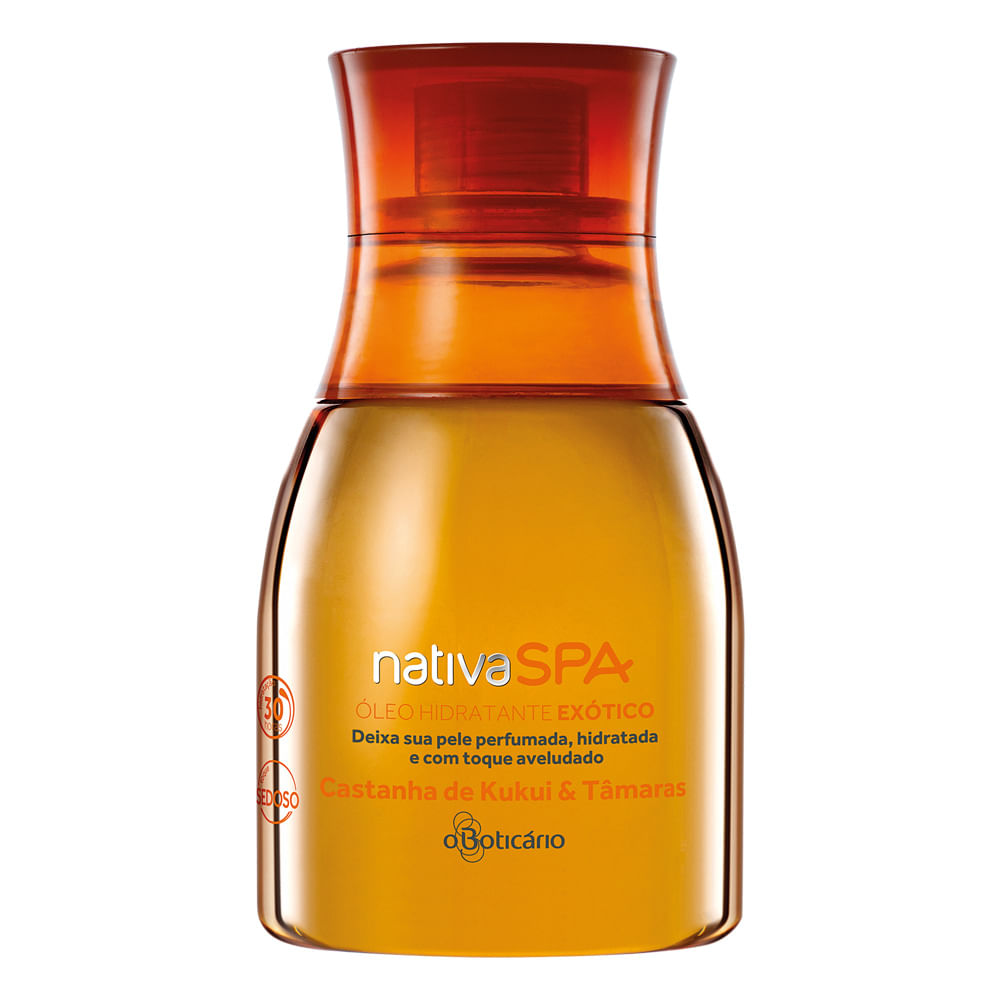 Nativa Spa Óleo Hidratante Corporal Castanha de Kukui & Tâmaras, 250ml - comprar online