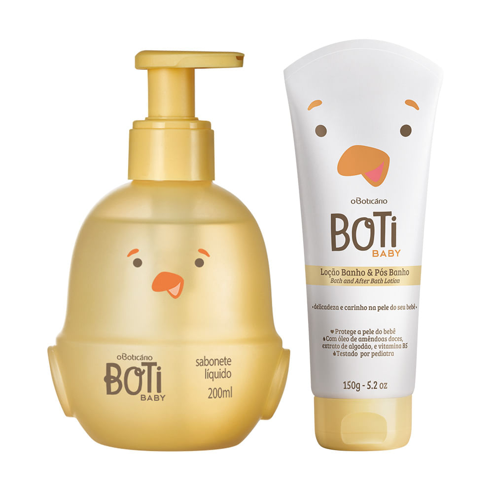 Baby Boti Sabonete Líquido Cabelo E Corpo Ultra Suave Combo Boti Baby Sabonete Liquido Corpo E Cabelo Locao