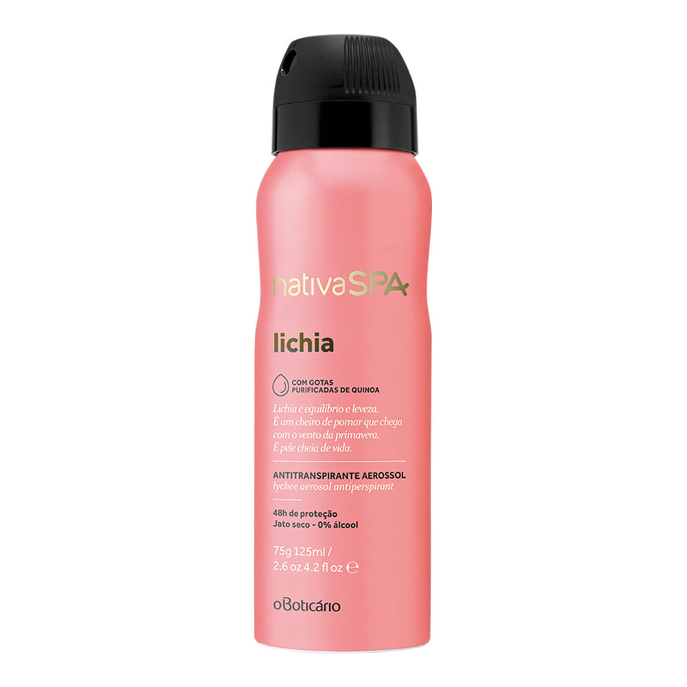 Desodorante Aerosol Antitranspirante Nativa SPA Lichia, 75g