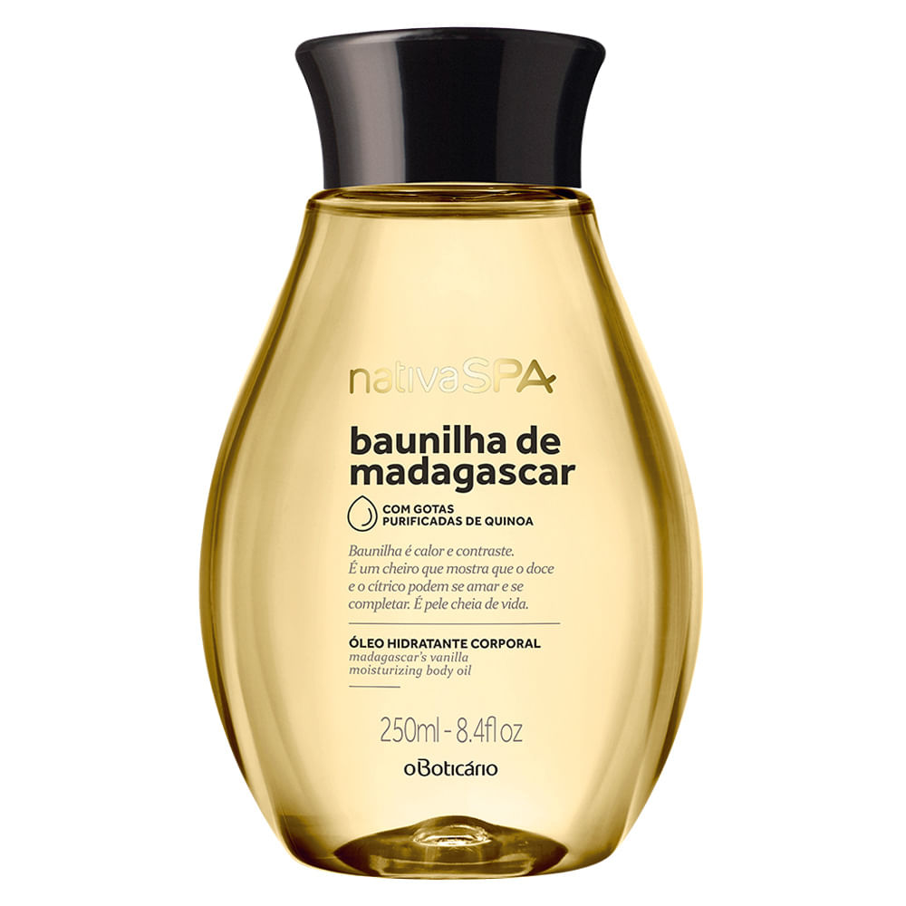 Óleo Corporal Desodorante Nativa SPA Baunilha de Madagascar, 250ml