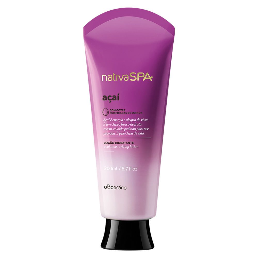 Loção Hidratante Corporal Desodorante Nativa SPA Açaí, 200ml