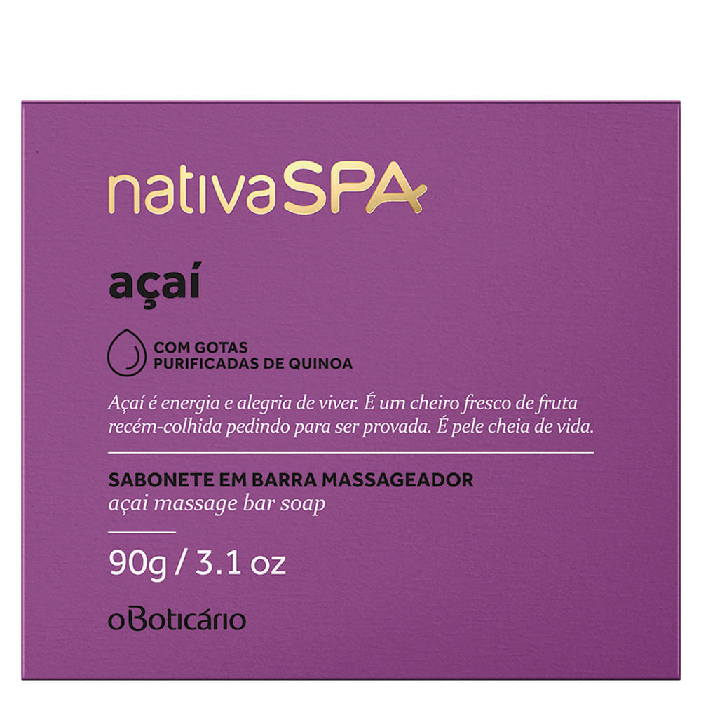 Sabonete em Barra Nativa SPA Açaí, 90g