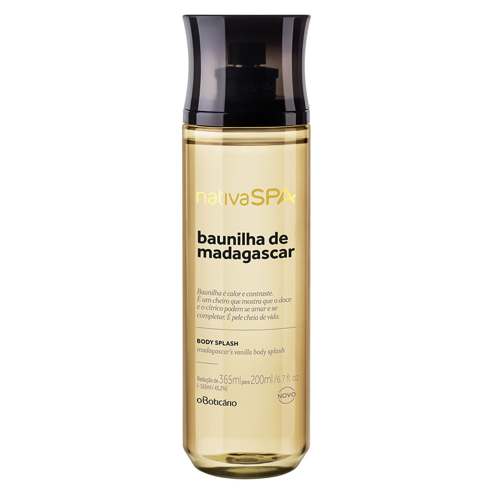 Desodorante Colônia Body Splash Nativa SPA Baunilha de Madagascar, 200ml