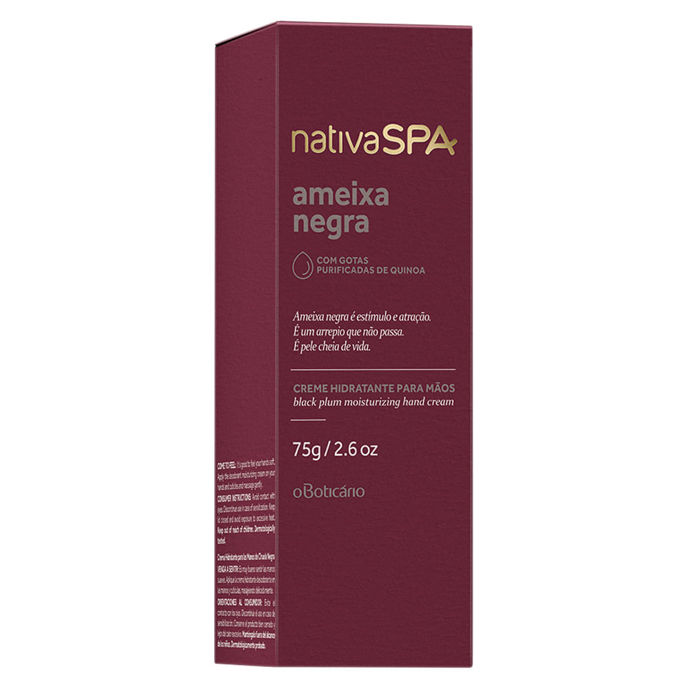 Creme Desodorante para as Mãos Nativa SPA Ameixa Negra, 75g