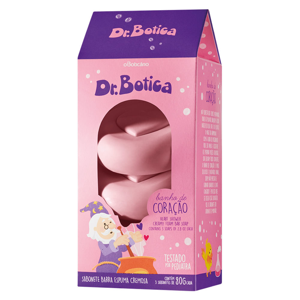Sabonete Barra Trio Dr.Botica Banho do Coração, 80g