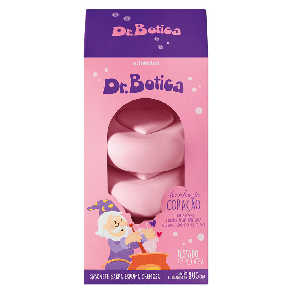Sabonete Barra Trio Dr.Botica Banho do Coração, 80g