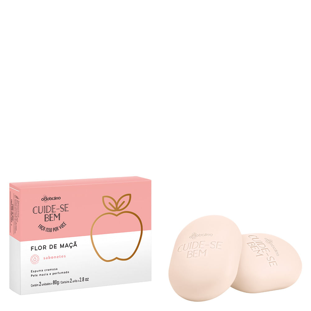 Sabonetes em Barra Cuide-se Bem Flor De Maçã, 2x80g