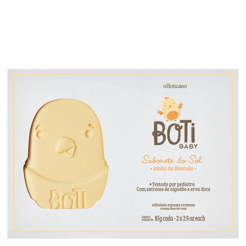 Sabonete em Barra Boti Baby Sol, 2 unidades 85g