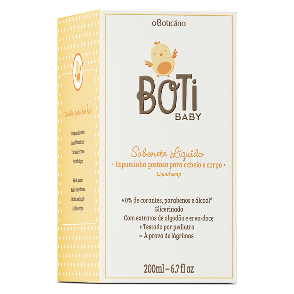 Baby Boti Sabonete Líquido Cabelo E Corpo Ultra Suave Sabonete Liquido Corpo E Cabelo Boti Baby 200ml O Boticario