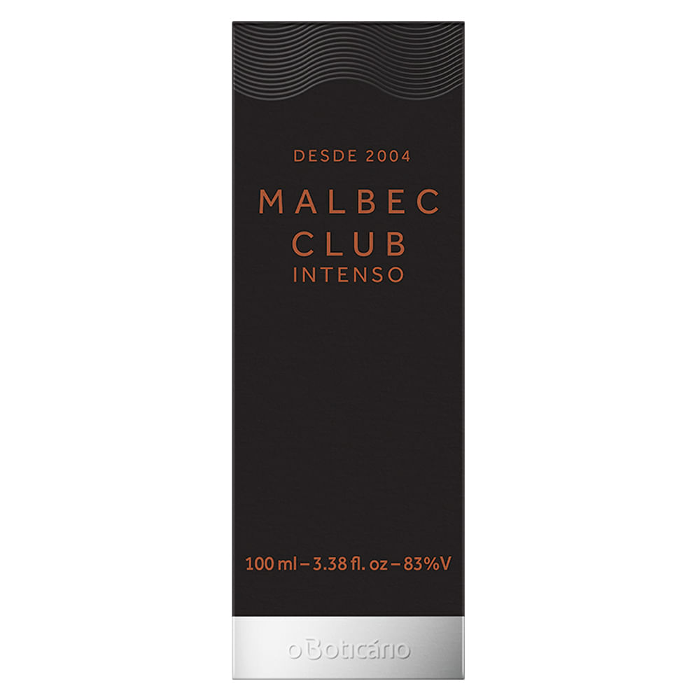 Malbec Intenso Club Desodorante Colônia, 100ml