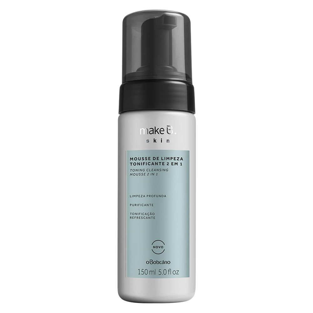 Mousse de Limpeza Tonificante 2 em 1 Make B. Skin, 150ml