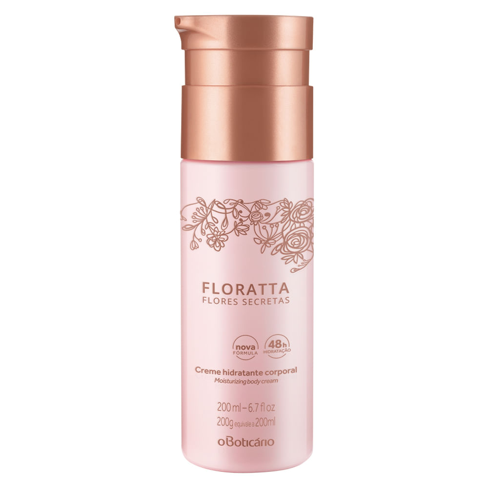 Creme Hidratante Desodorante Corporal Floratta Flores Secretas, 200ml