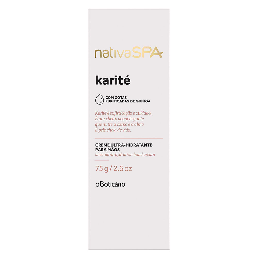 Creme Hidratante Desodorante para Mãos Nativa SPA Karité, 75g