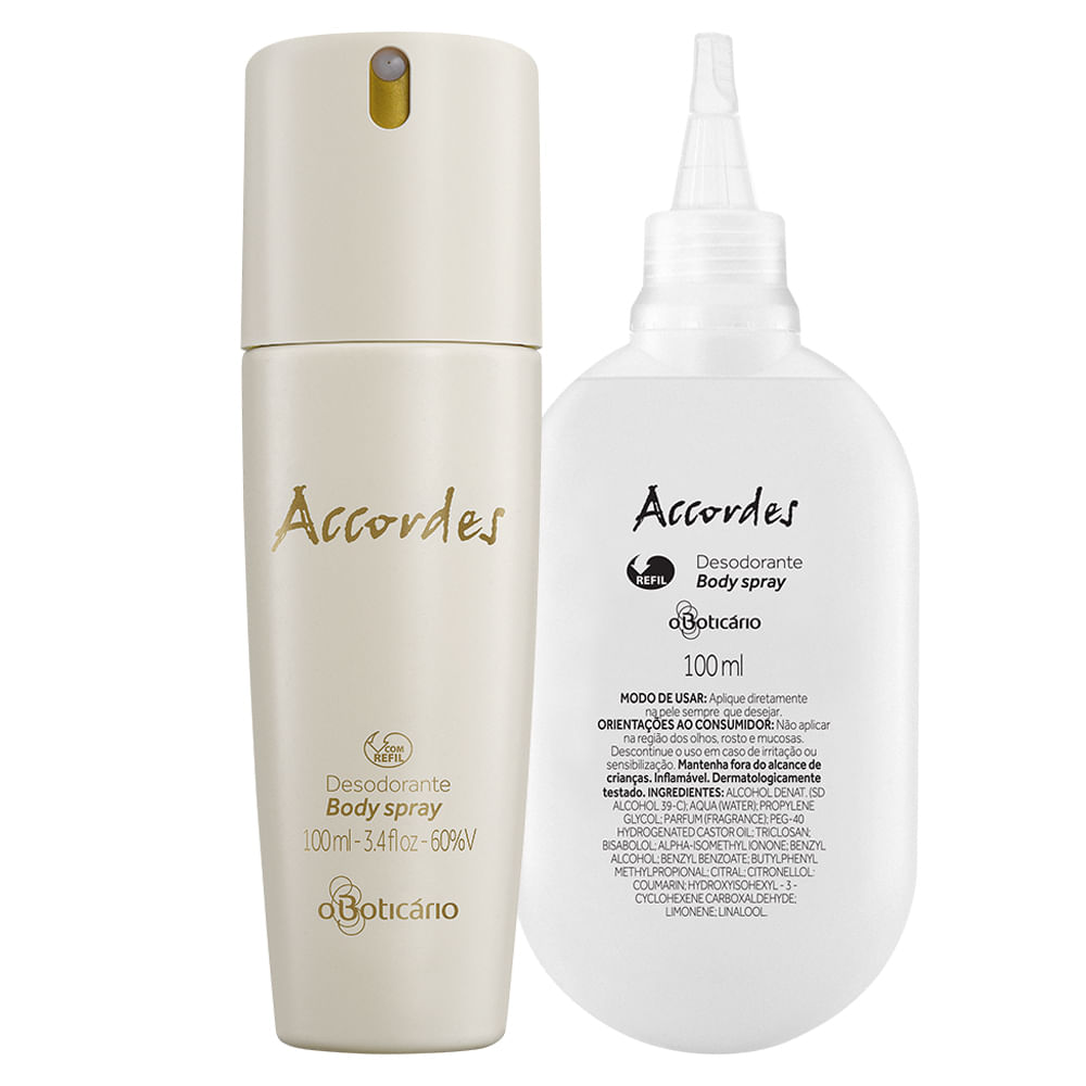 Combo Accordes: Desodorante Body Spray + Refil