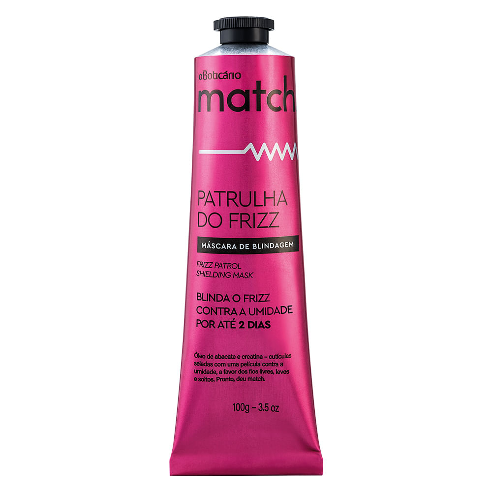 Máscara Capilar Match Patrulha do Frizz, 100g