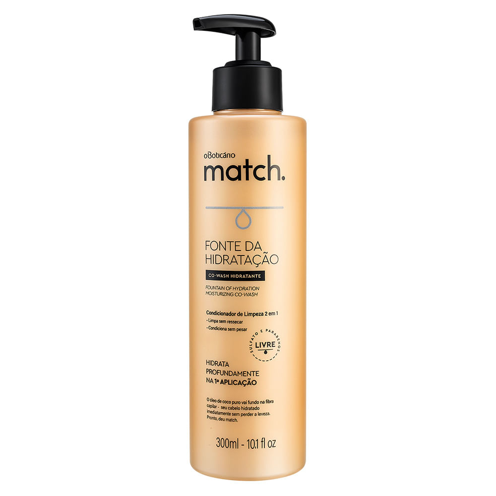 Condicionador Co Wash Match Fonte da Hidratação, 300ml