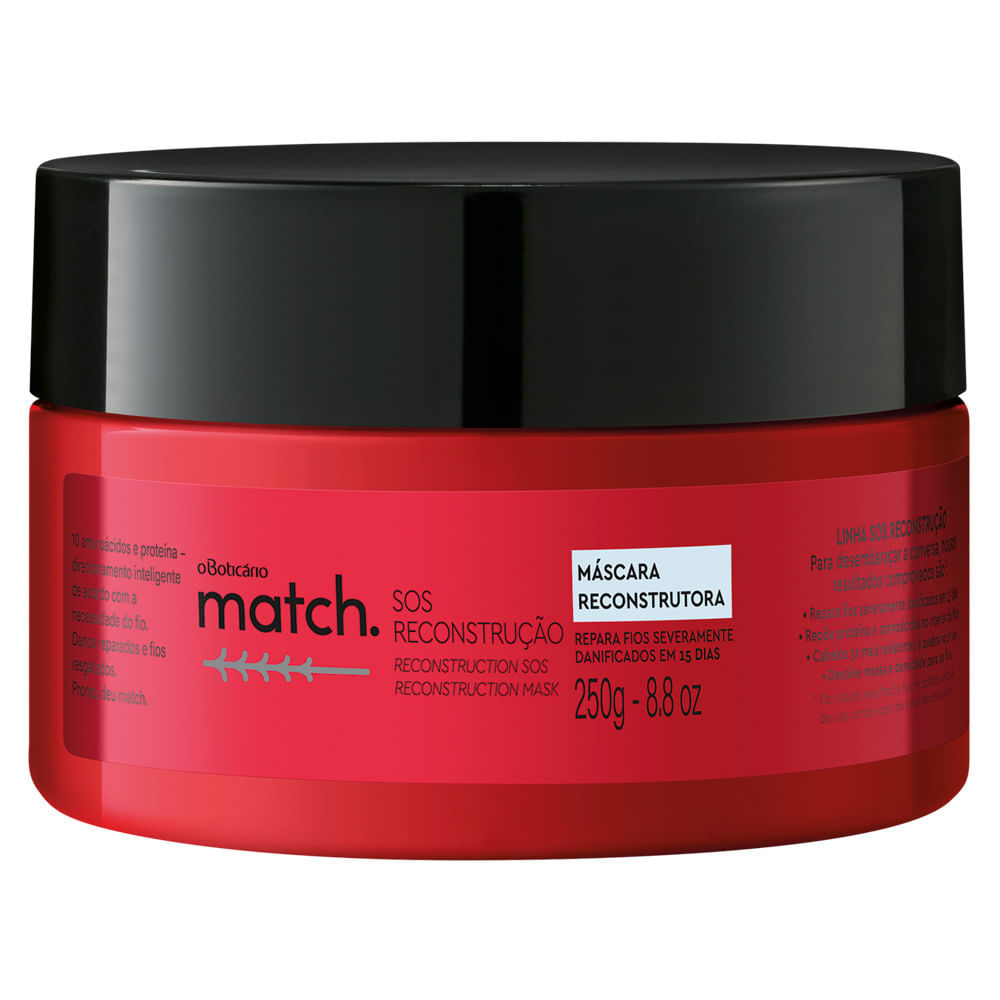 Máscara Capilar Match SOS Reconstrução, 250g