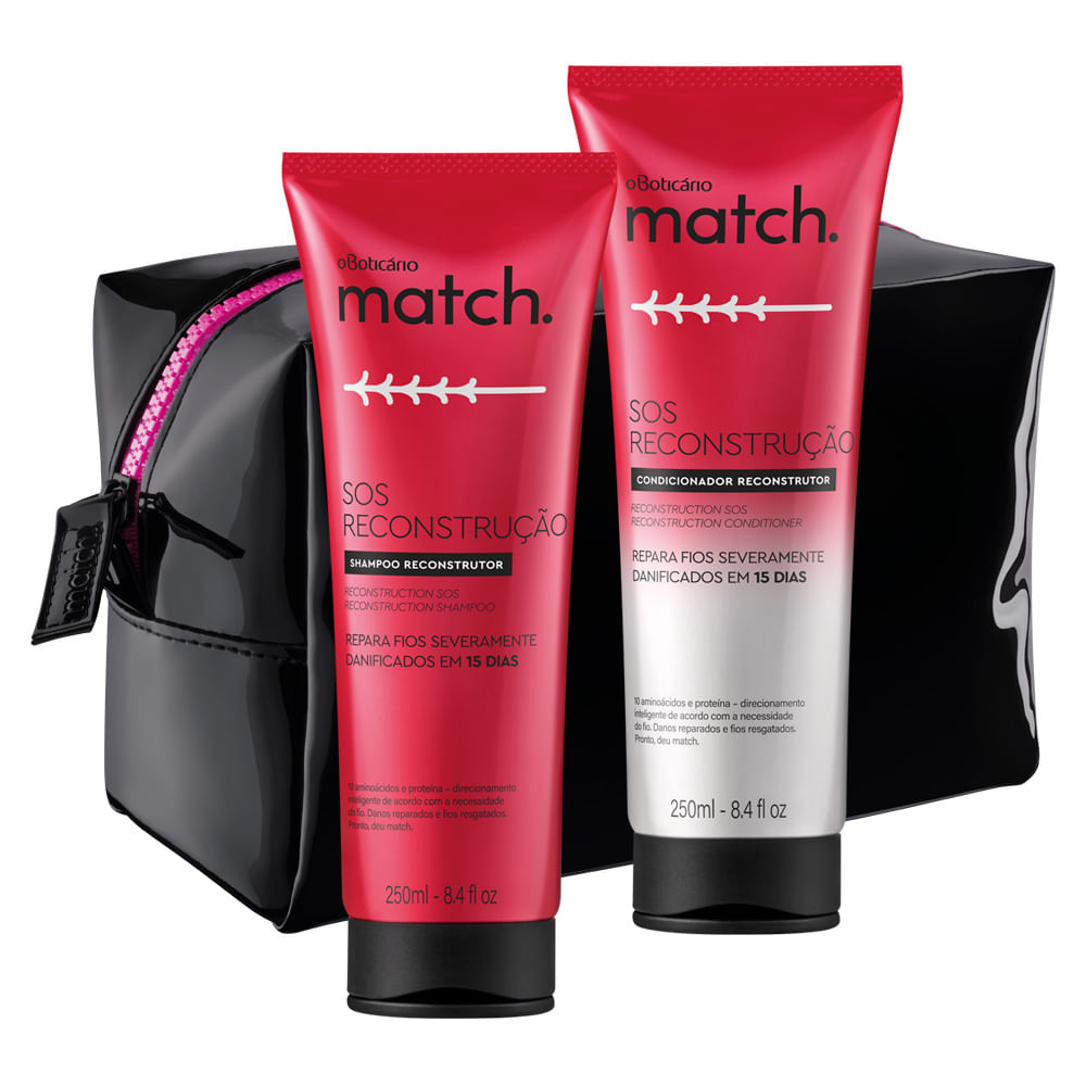 Combo Match SOS Reconstrução: Shampoo + Condicionador