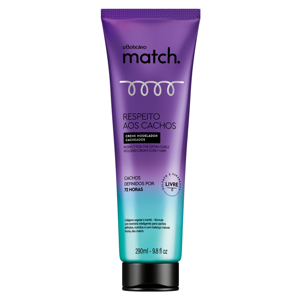 Creme Modelador Match Respeito aos Cachos, 290ml