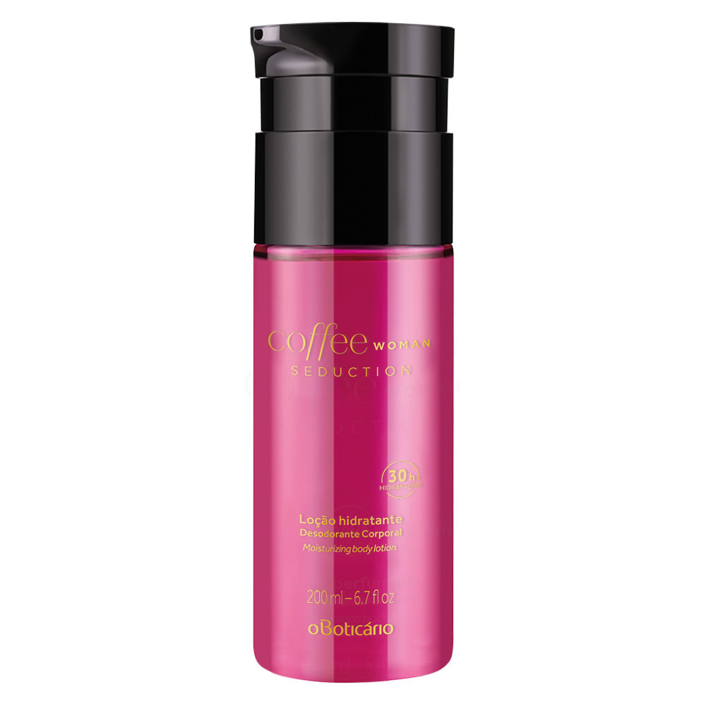 Loção Desodorante Hidratante Corporal Coffee Woman Seduction, 200ml