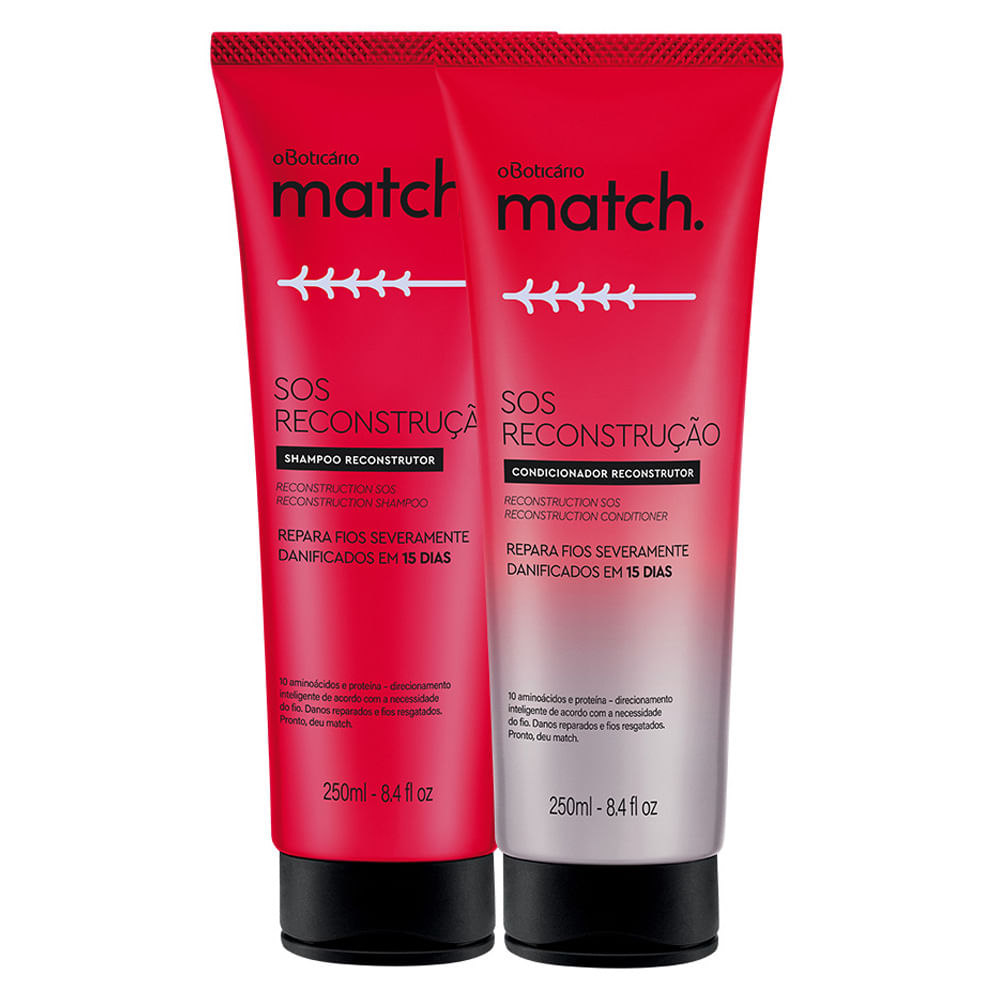 Combo Match SOS Reconstrução: Shampoo + Condicionador