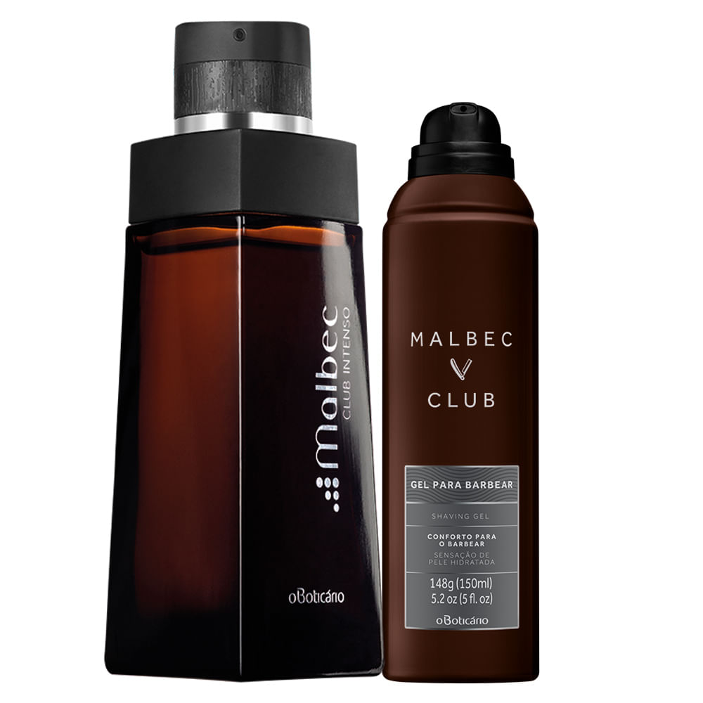 Combo Malbec Club Intenso: Des. Colônia + Gel Espuma para Barbear