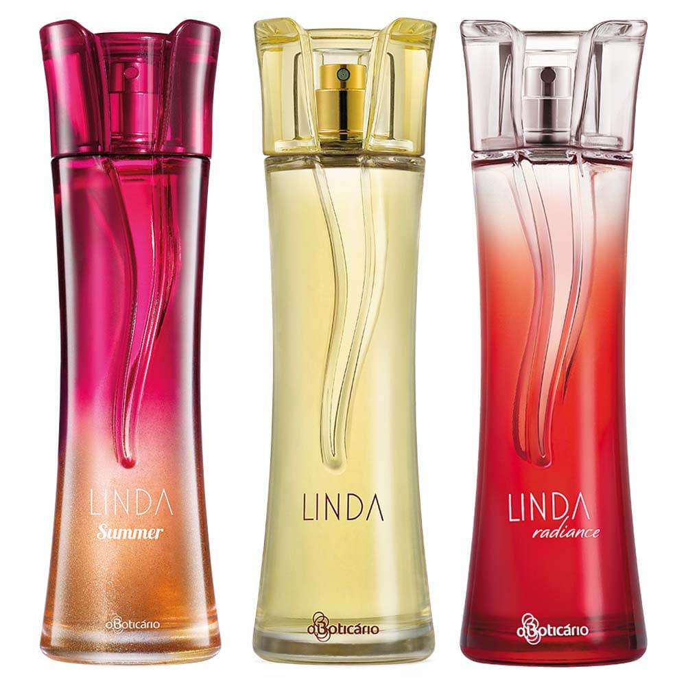 Combo Linda Perfumaria: Linda Des. Colônia + Radiance Des. Colônia + Summer Des. Colônia