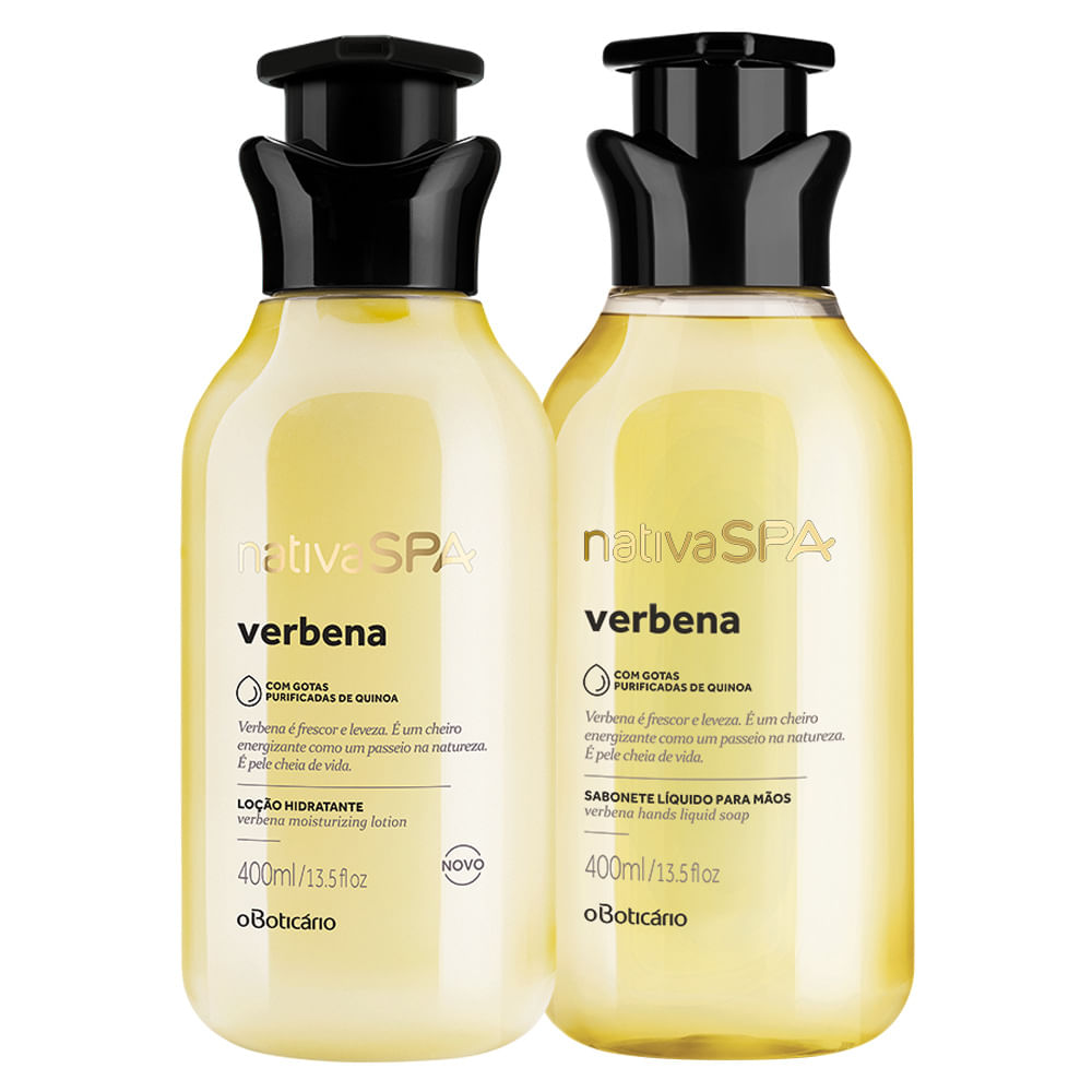 Combo Nativa Spa Verbena: Loção Corporal 400 Ml + Sabonete Líquido Mãos