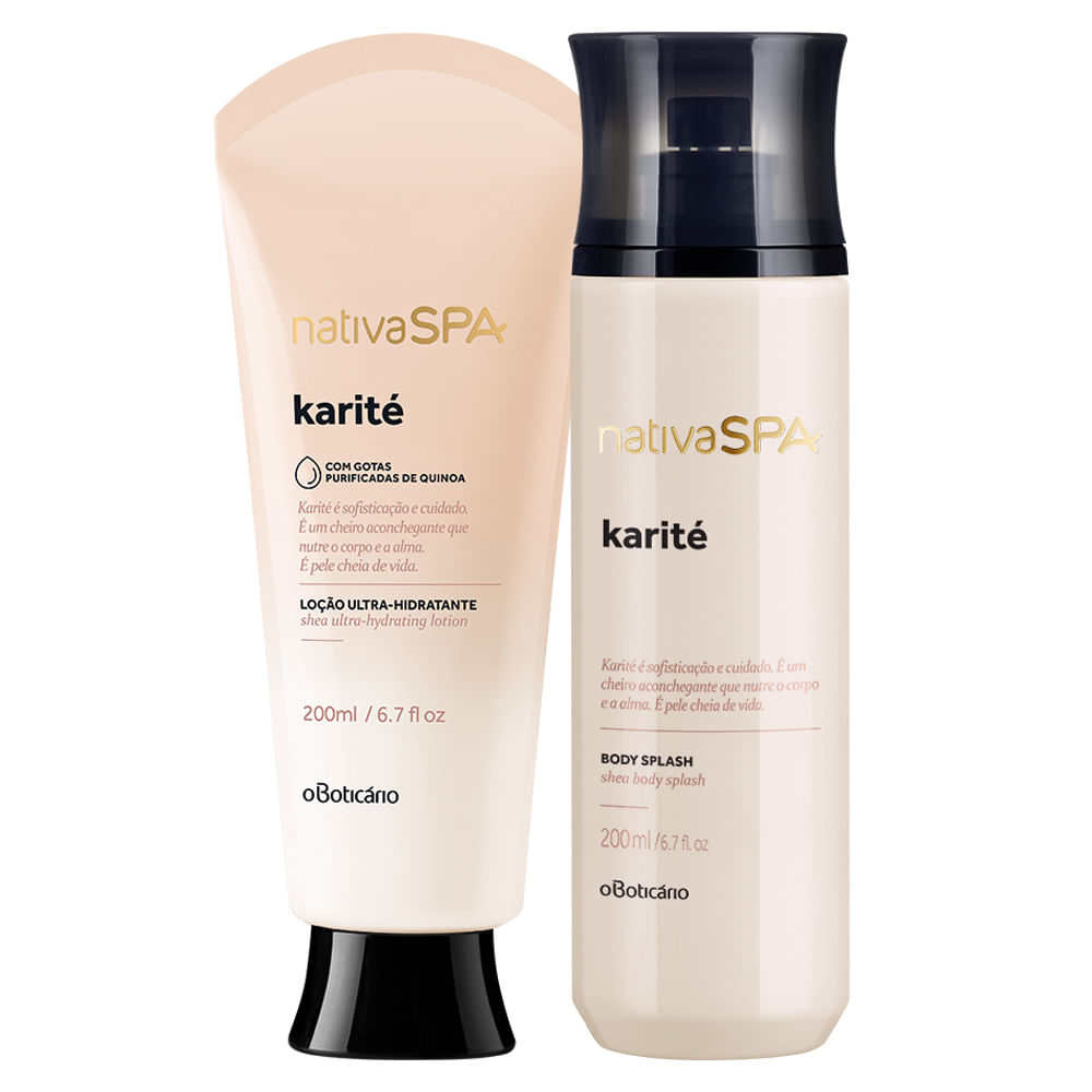 Combo Nativa Spa Karité: Loção Corporal 200 Ml + Body Splash