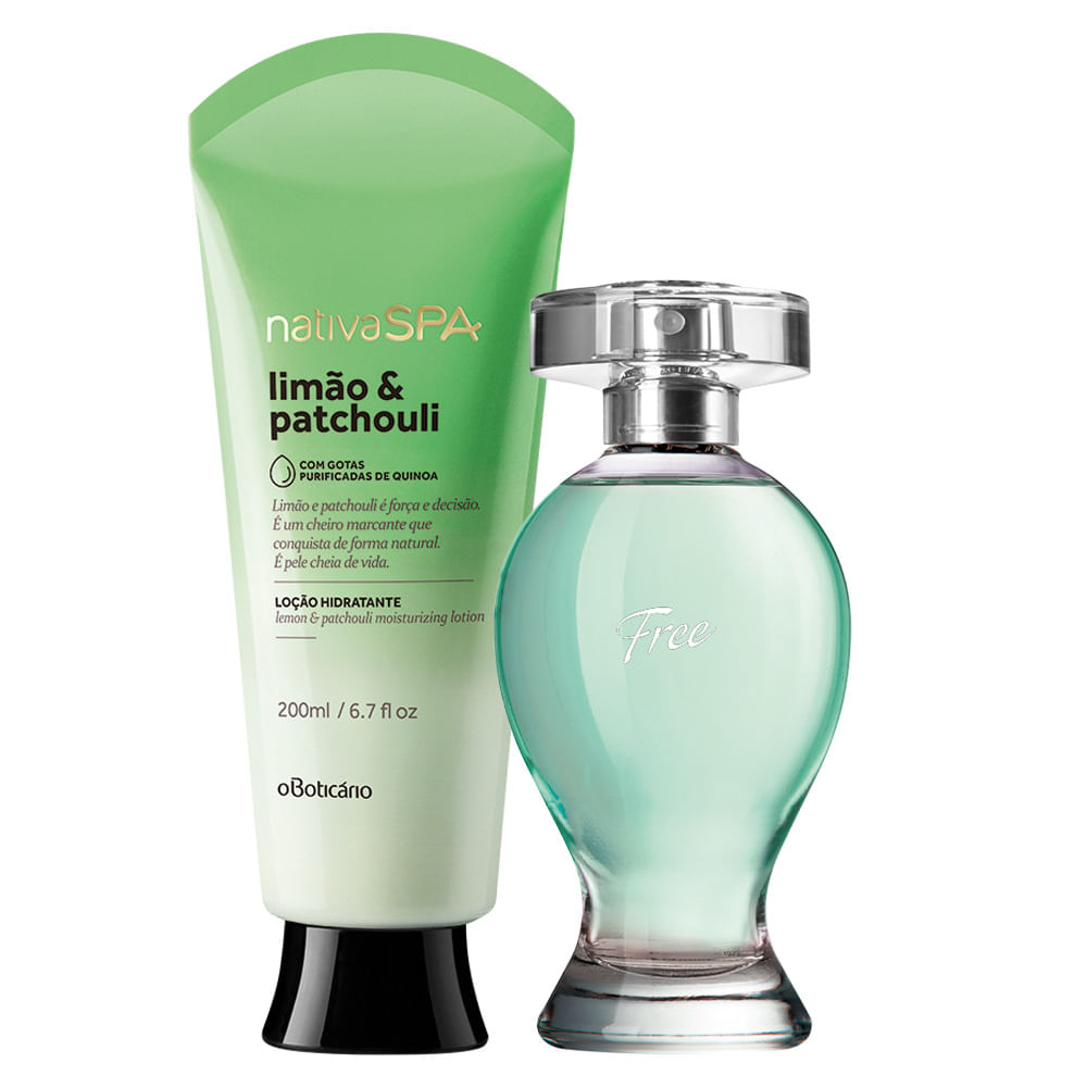 Combo Free Des. Colônia + Nativa Spa Limão E Patchouli Loção Corporal 200 Ml
