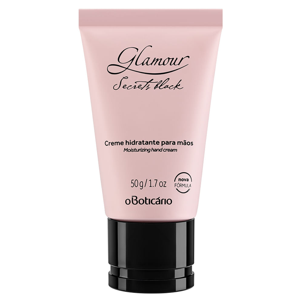 Creme Desodorante Hidratante para Mãos Glamour Secrets Black, 50g
