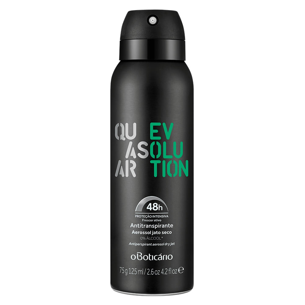 Antitranspirante Desodorante Aerossol Quasar Evolution, 75g