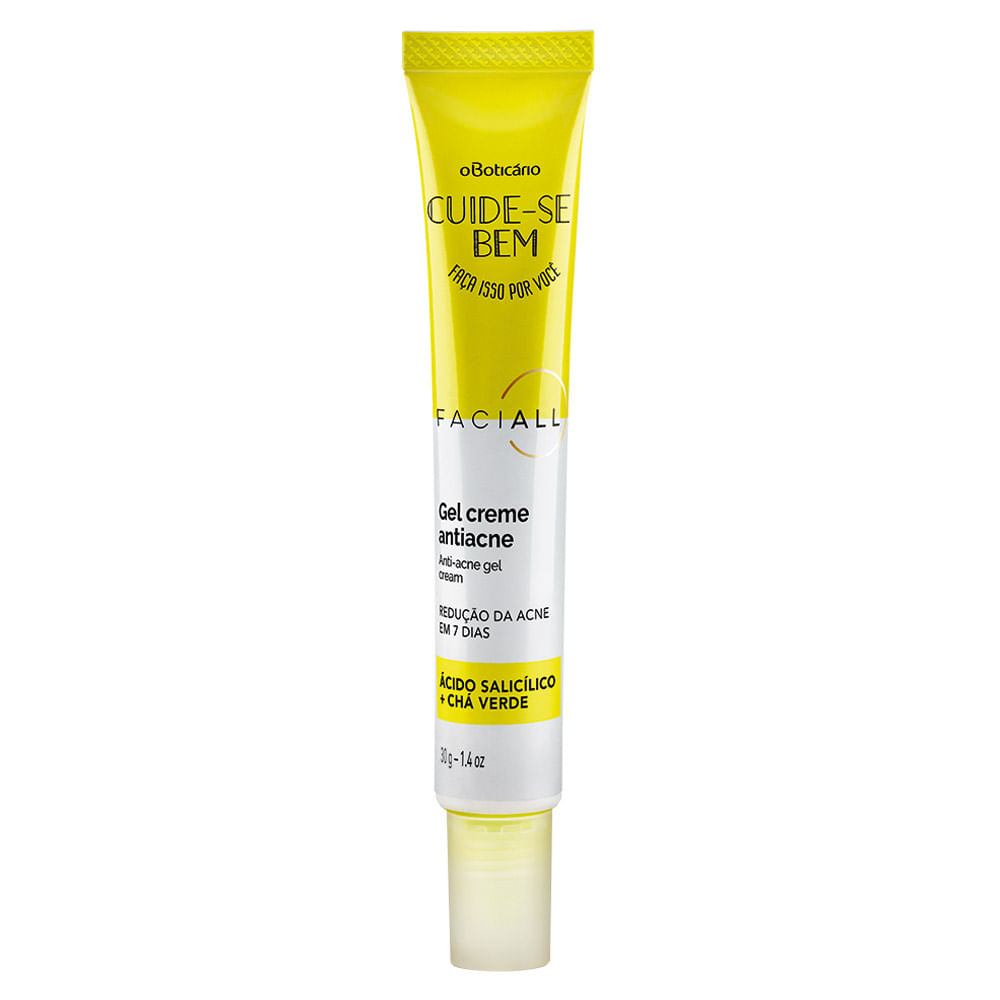 Gel Creme Antiacne Cuide-Se Bem Faciall, 30g