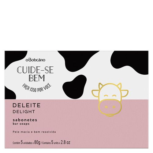 Cuide-Se Bem Deleite Sabonetes Barra, 5 Unidades de 80g cada