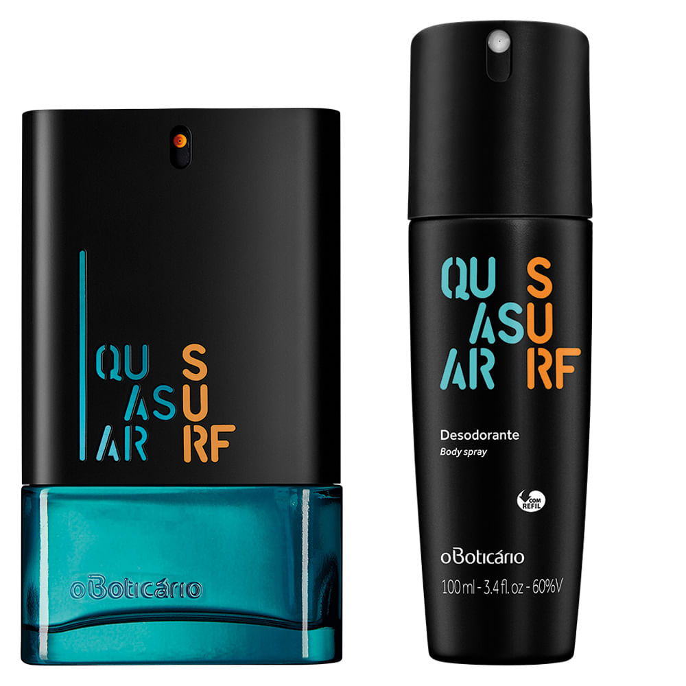 Combo Quasar Surf: Des. Colônia + Desodorante Body Spray