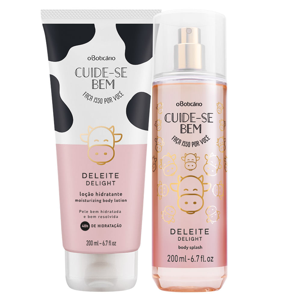 Combo Cuide-se Bem Deleite: Loção Corporal 200ml + Body Splash