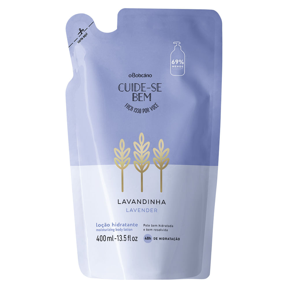 Refil Loção Hidratante Desodorante Corporal Cuide-se Bem Lavandinha, 400ml