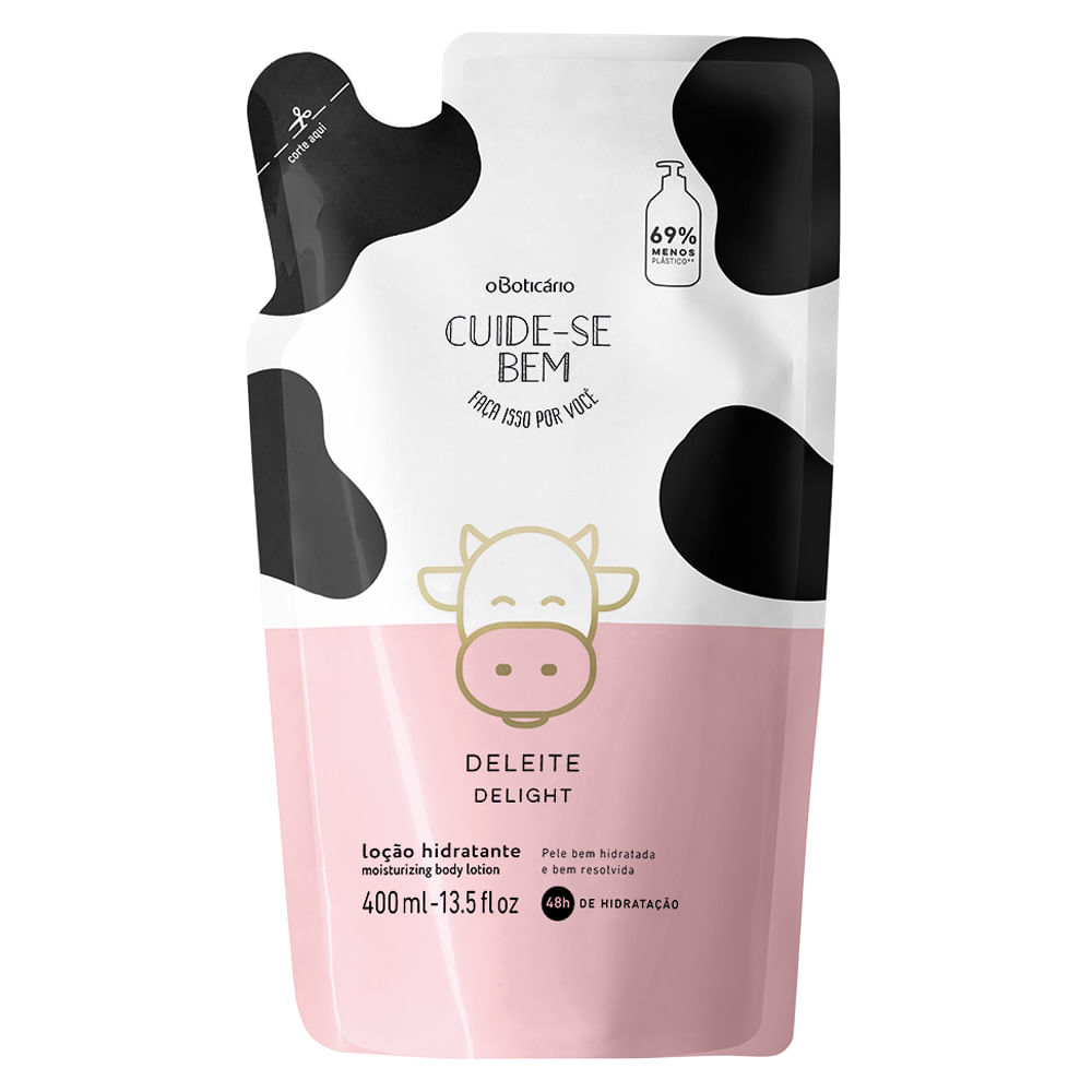 Refil Loção Hidratante Desodorante Corporal Cuide-se Bem Deleite, 400ml