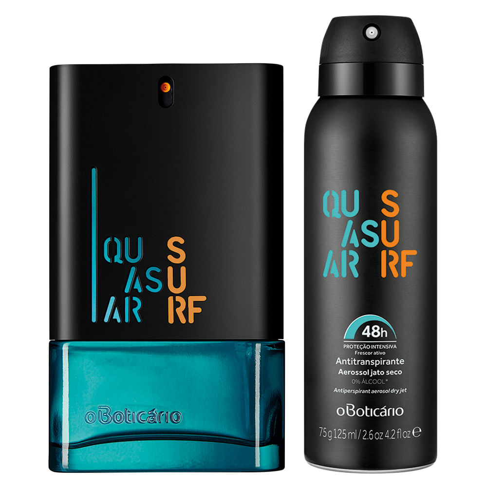 Combo Quasar Surf: Des. Colônia + Desodorante Aerosol