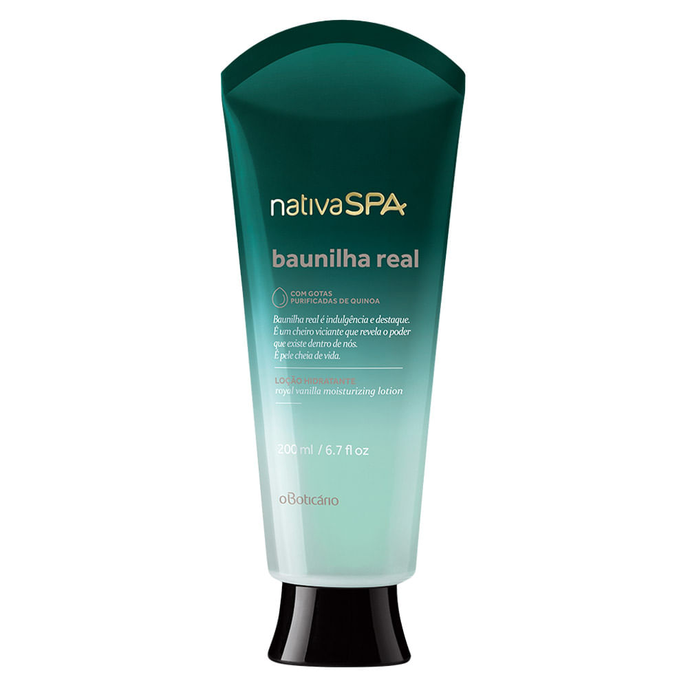 Loção Desodorante Hidratante Corporal Nativa SPA Baunilha Real, 200ml