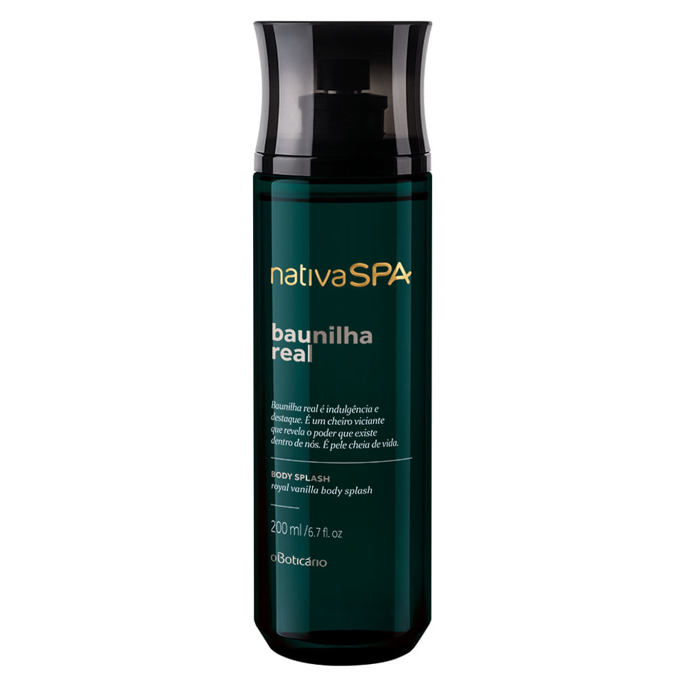 Desodorante Colônia Body Splash Nativa SPA Baunilha Real, 200ml
