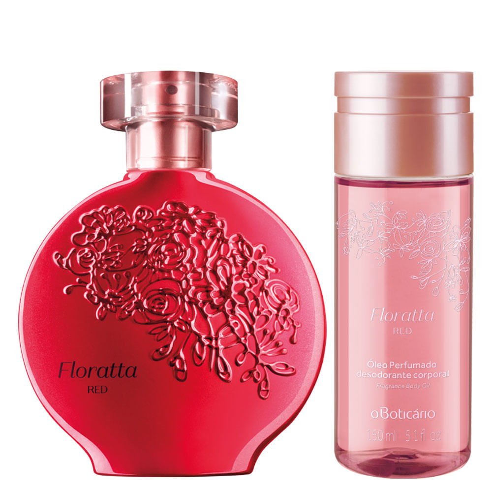 Combo Floratta Red: Desodorante Colônia + Óleo Perfumado Corporal