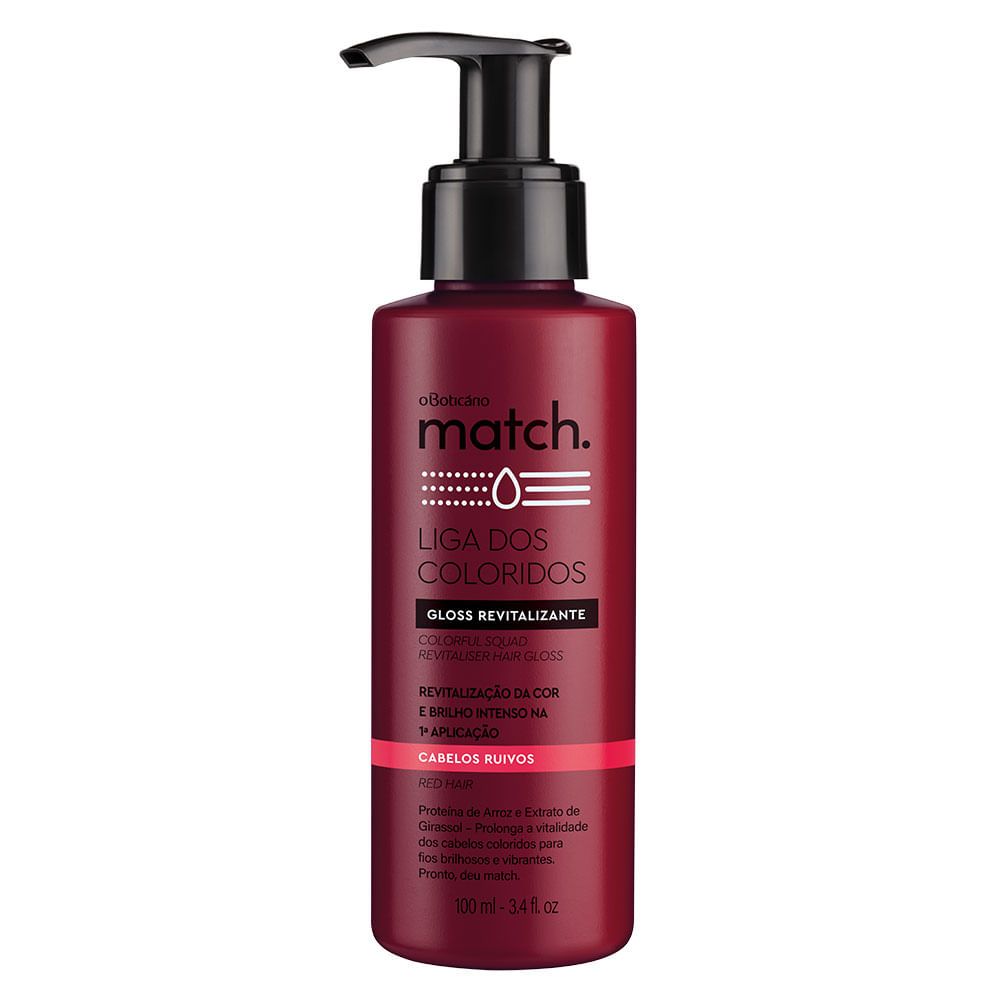 Gloss Tonalizante Cabelo Ruivo Match, 100ml