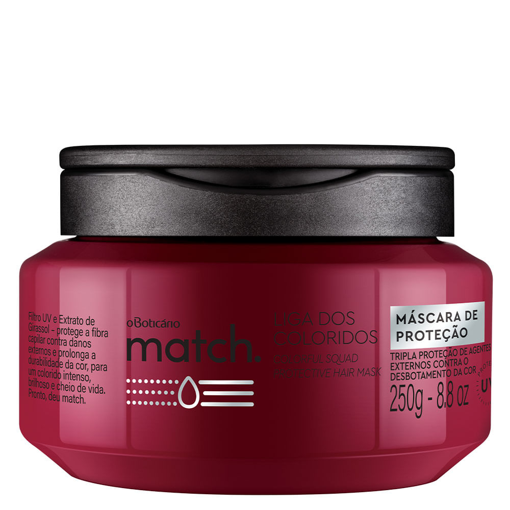 Máscara Capilar Match Liga dos Coloridos, 250g