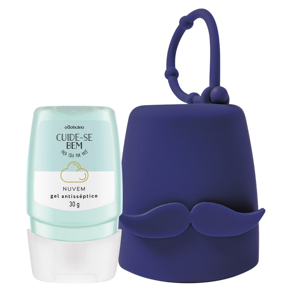 Combo Bigode: Álcool Gel Nuvem 30g + Capinha Bigode