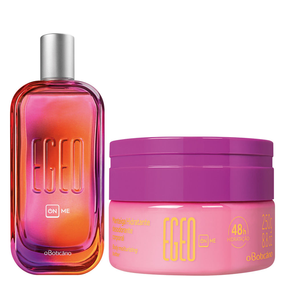 Combo Egeo On Me: Desodorante Colônia + Manteiga Hidratante Desodorante Corporal